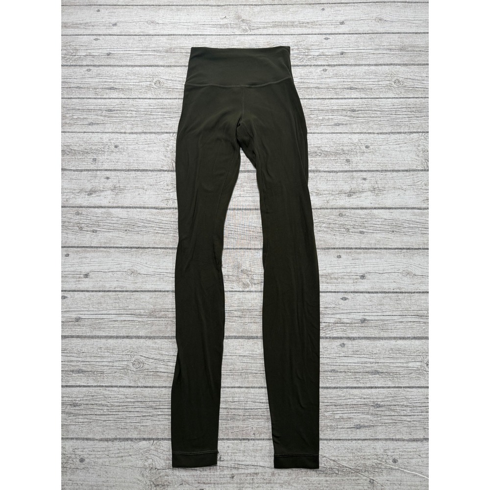 Lululemon Leggings Women's 4 Tall Dark Olive Align High Rise Nulu Yoga Training